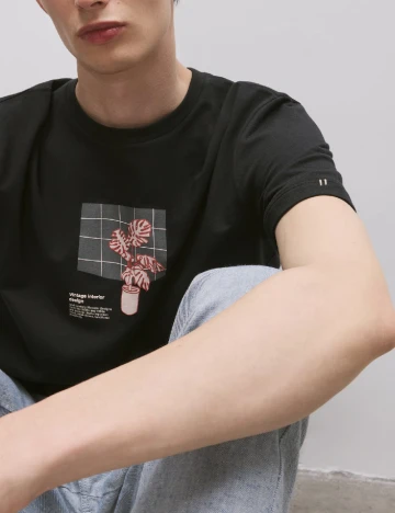 Tricou Reserved, negru
