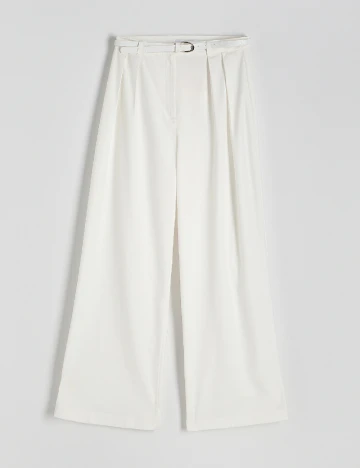 Pantaloni Reserved, alb