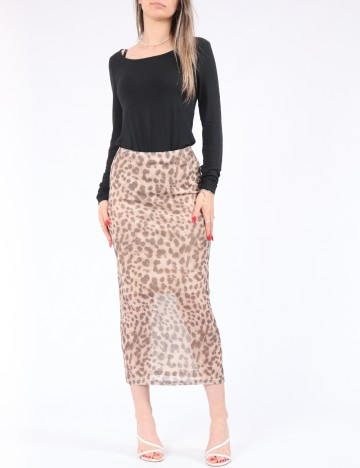 
						Fusta SHEIN, animal print