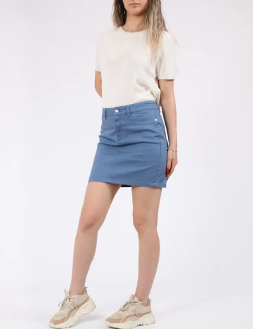Fusta Vero Moda, albastru Albastru