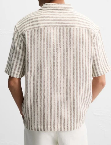 Camasa Oversize Zara, bej Crem