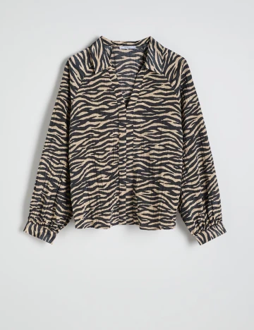 Bluza Reserved, crem/negru