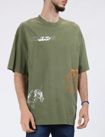Tricou Oversize Jack&Jones, verde