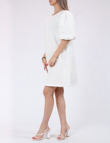 Rochie scurta Pieces, alb