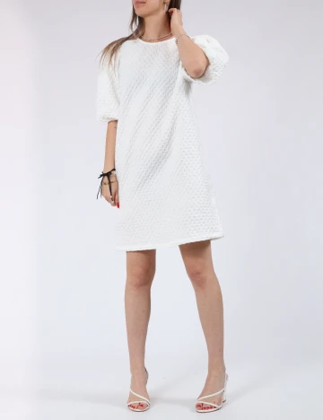 Rochie scurta Pieces, alb