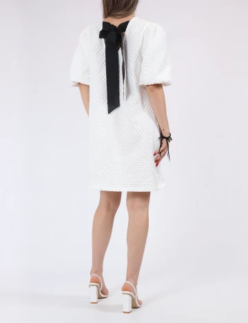 Rochie scurta Pieces, alb