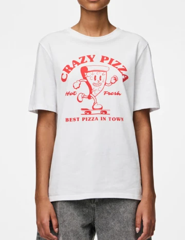 Tricou Pieces, alb