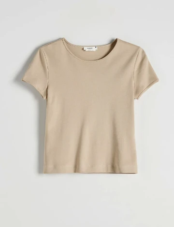 Tricou Reserved, crem