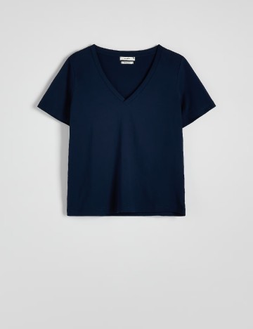 
						Tricou Reserved, bleumarin inchis