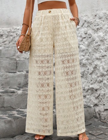 
						Pantaloni SHEIN, crem