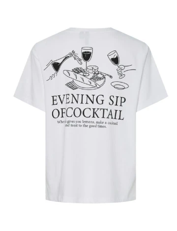 Tricou Pieces, alb