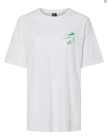 Tricou Pieces, alb