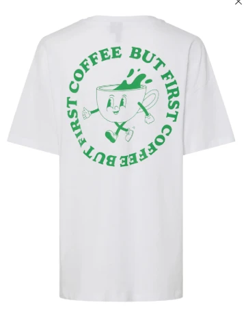 Tricou Pieces, alb