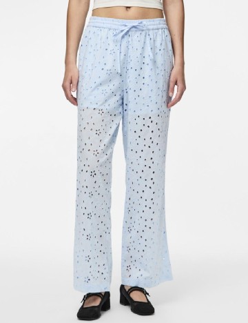 
						Pantaloni Pieces, albastru