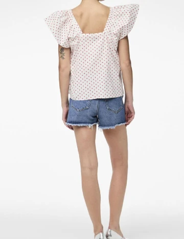 Bluza Pieces, alb Alb