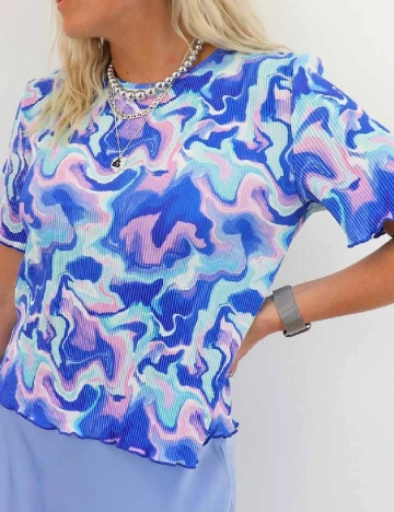 Bluza Pieces, albastru