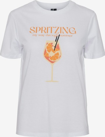 Tricou Pieces, alb