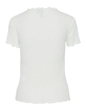 Tricou Pieces, alb Alb
