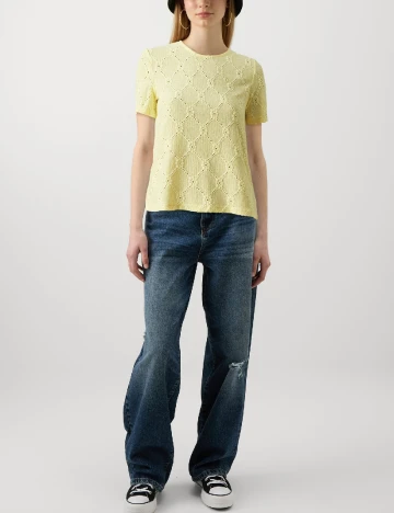 Bluza Pieces, galben