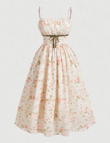Rochie medie SHEIN CURVE, floral print