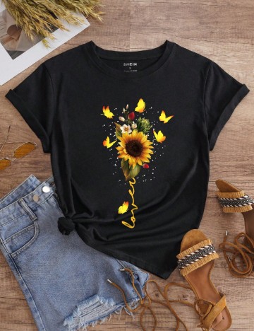 
						Tricou SHEIN, negru