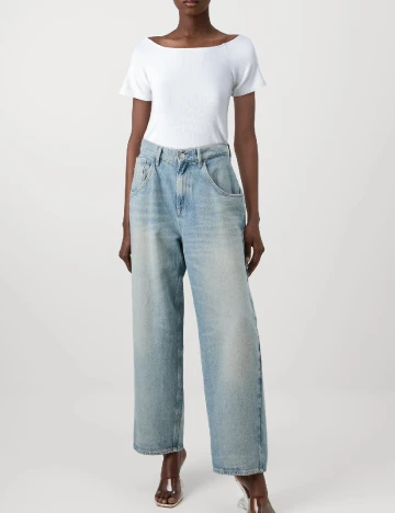 Tricou Pieces, alb