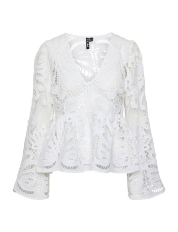 
						Bluza Pieces, alb