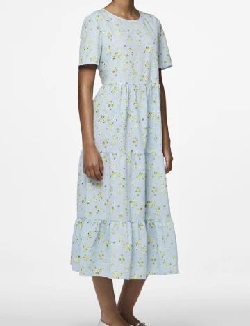 Rochie medie Pieces, bleu Albastru