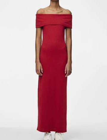 Rochie lunga Pieces, rosu Rosu