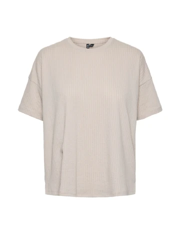 Tricou Pieces, crem