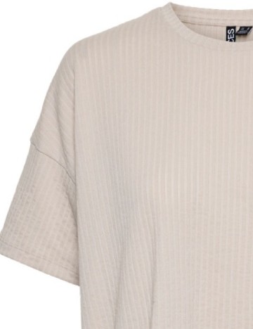 Tricou Pieces, crem