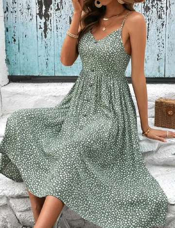 Rochie medie SHEIN, verde