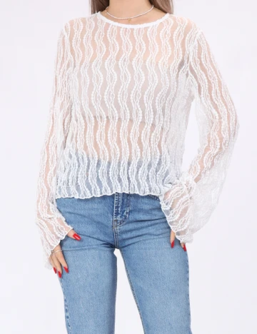 Bluza Pieces, alb