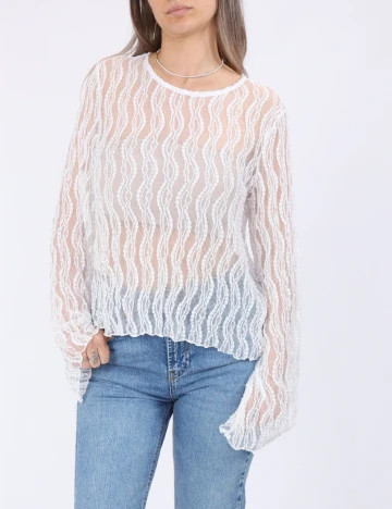 Bluza Pieces, alb