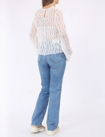 Bluza Pieces, alb