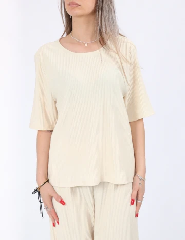 Bluza Pieces, crem Crem