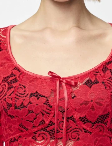 Bluza Pieces, rosu
