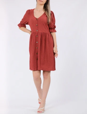 Rochie scurta Vero Moda, caramiziu Rosu