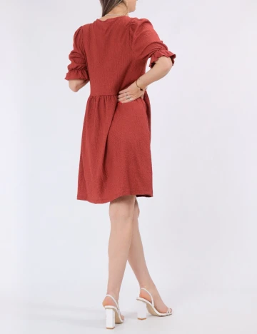 Rochie scurta Vero Moda, caramiziu Rosu