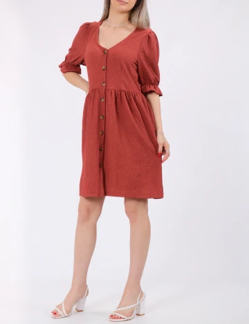 Rochie scurta Vero Moda, caramiziu Rosu