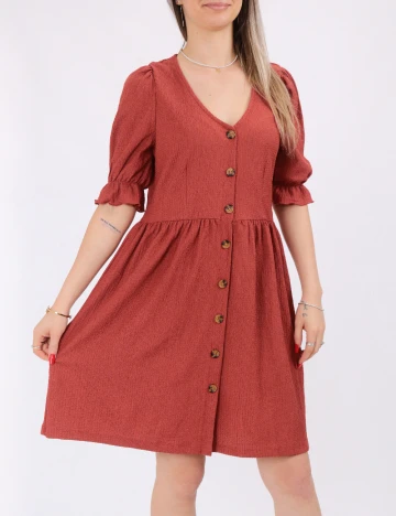 Rochie scurta Vero Moda, caramiziu Rosu