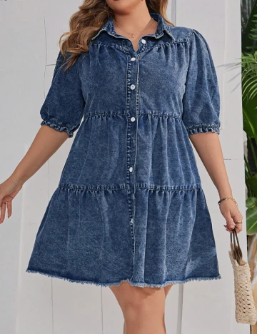 Rochie scurta SHEIN CURVE, albastru