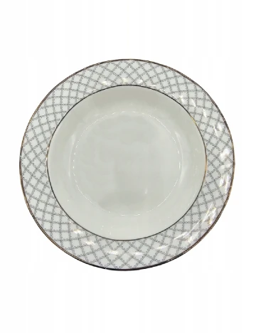 Farfurie Amely Jones, ecru Alb