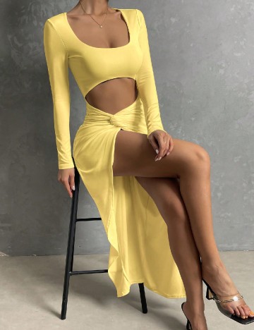 
						Rochie lunga SHEIN, galben