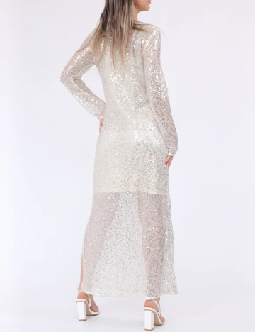Rochie medie Pieces, crem