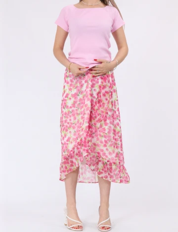 Tricou Pieces, roz