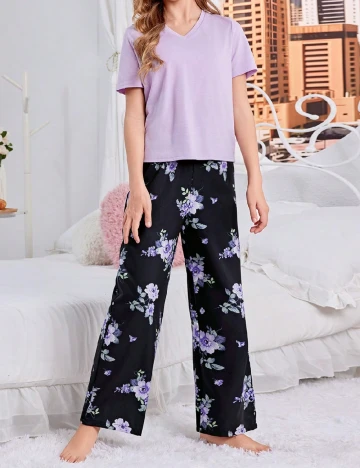 Pijama Shein Kids, negru Negru