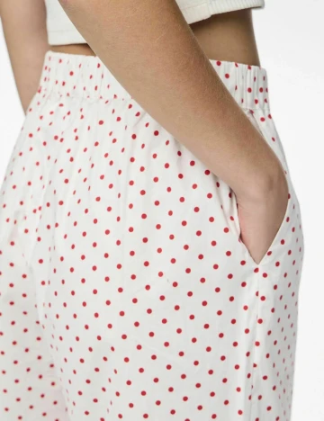 Pantaloni Pieces, alb