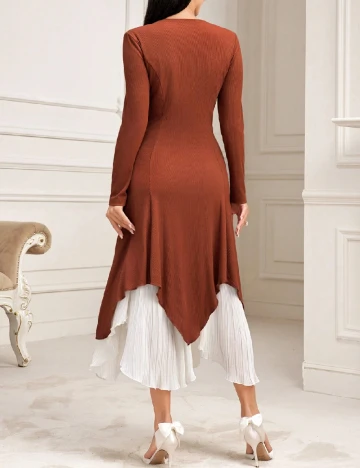Rochie medie SHEIN, caramiziu