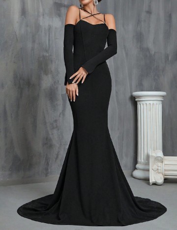 
						Rochie lunga Faeriesty, negru